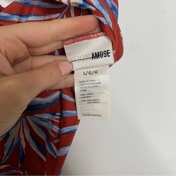 Amuse Society Touch me not floral cut out one piece - Picture 7 of 8